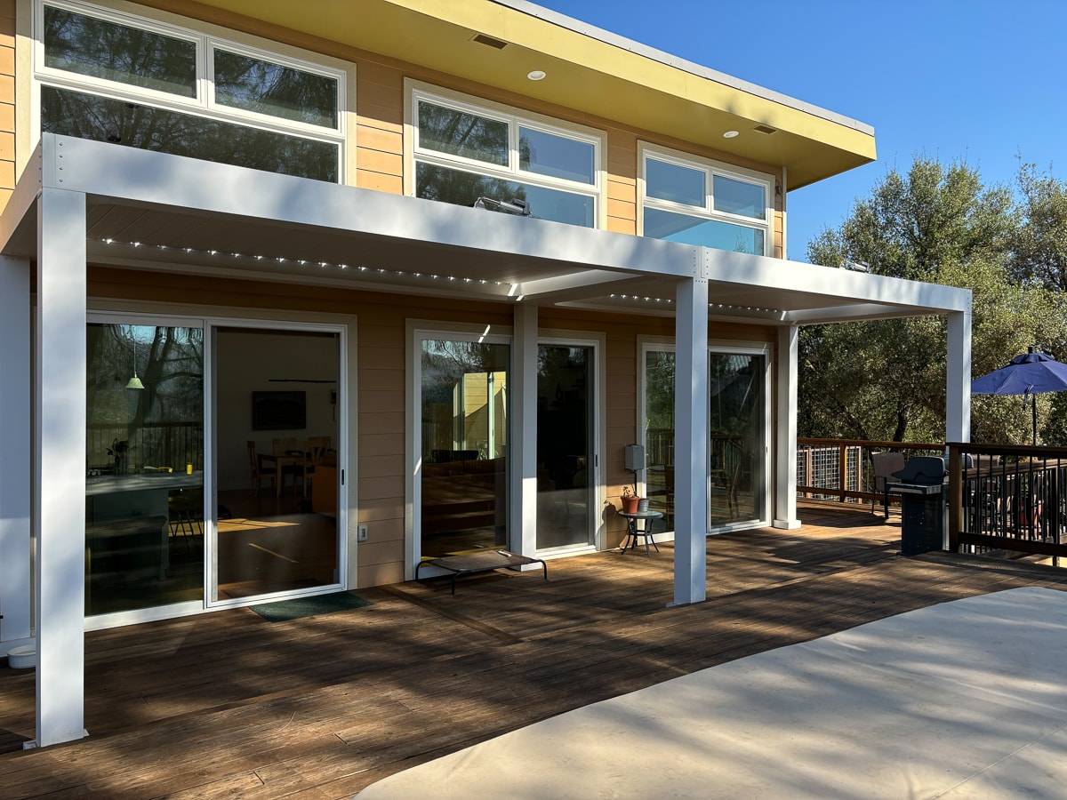 Large pergolas can fit perfectly on your concrete patio or yard.