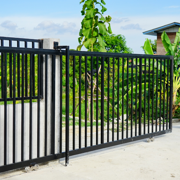 An image showing a cantilever gate for properties with limited space or higher security needs.