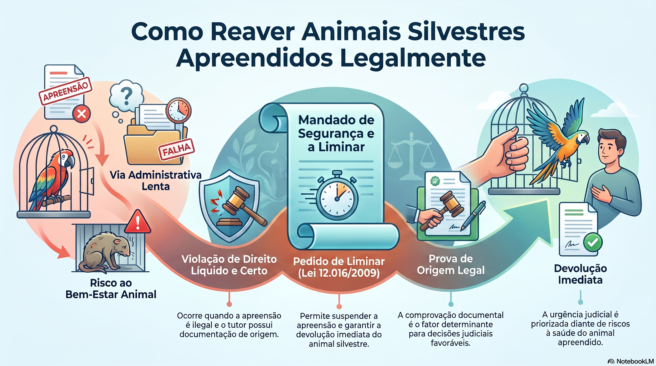 Quando cabe mandado de segurança para reaver o animal silvestre apreendido?