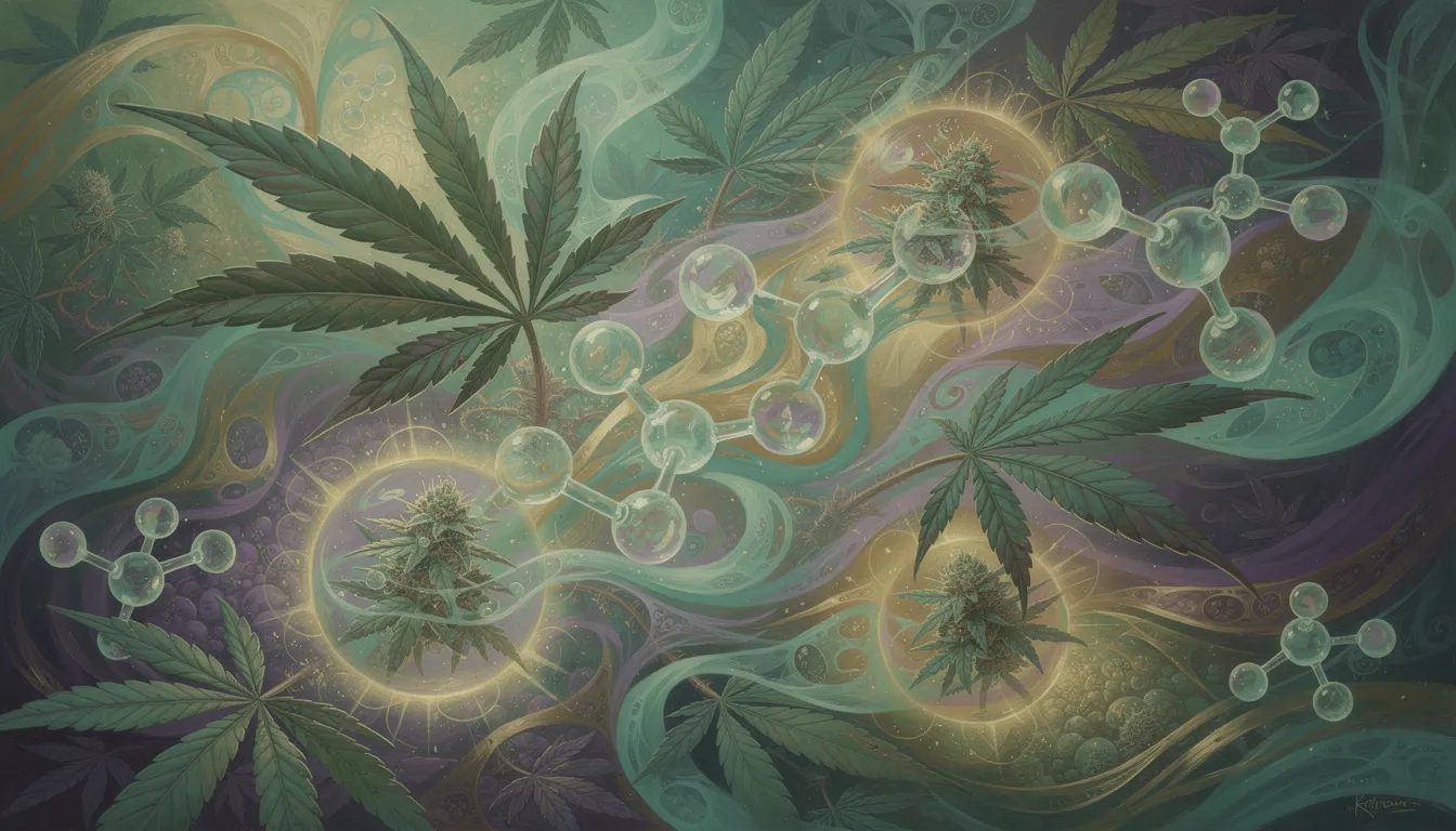 Terpene in medizinischem Cannabis, die ihre therapeutischen Eigenschaften demonstrieren.