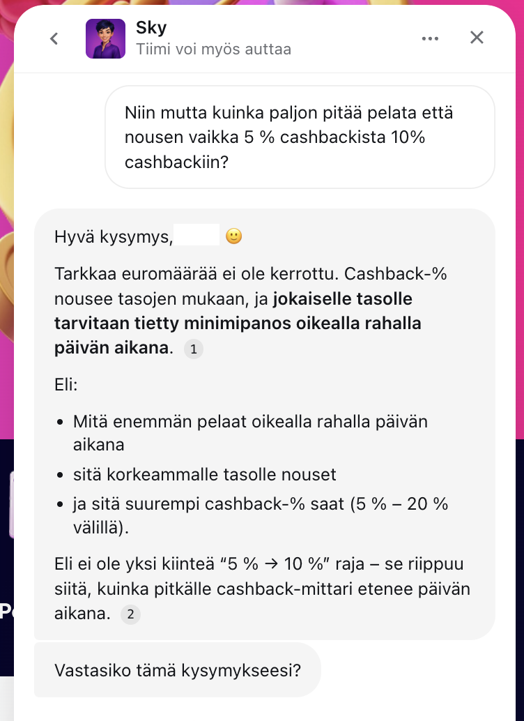 Berriez Casino asiakaspalvelu ja keskustelu chattibotin kanssa