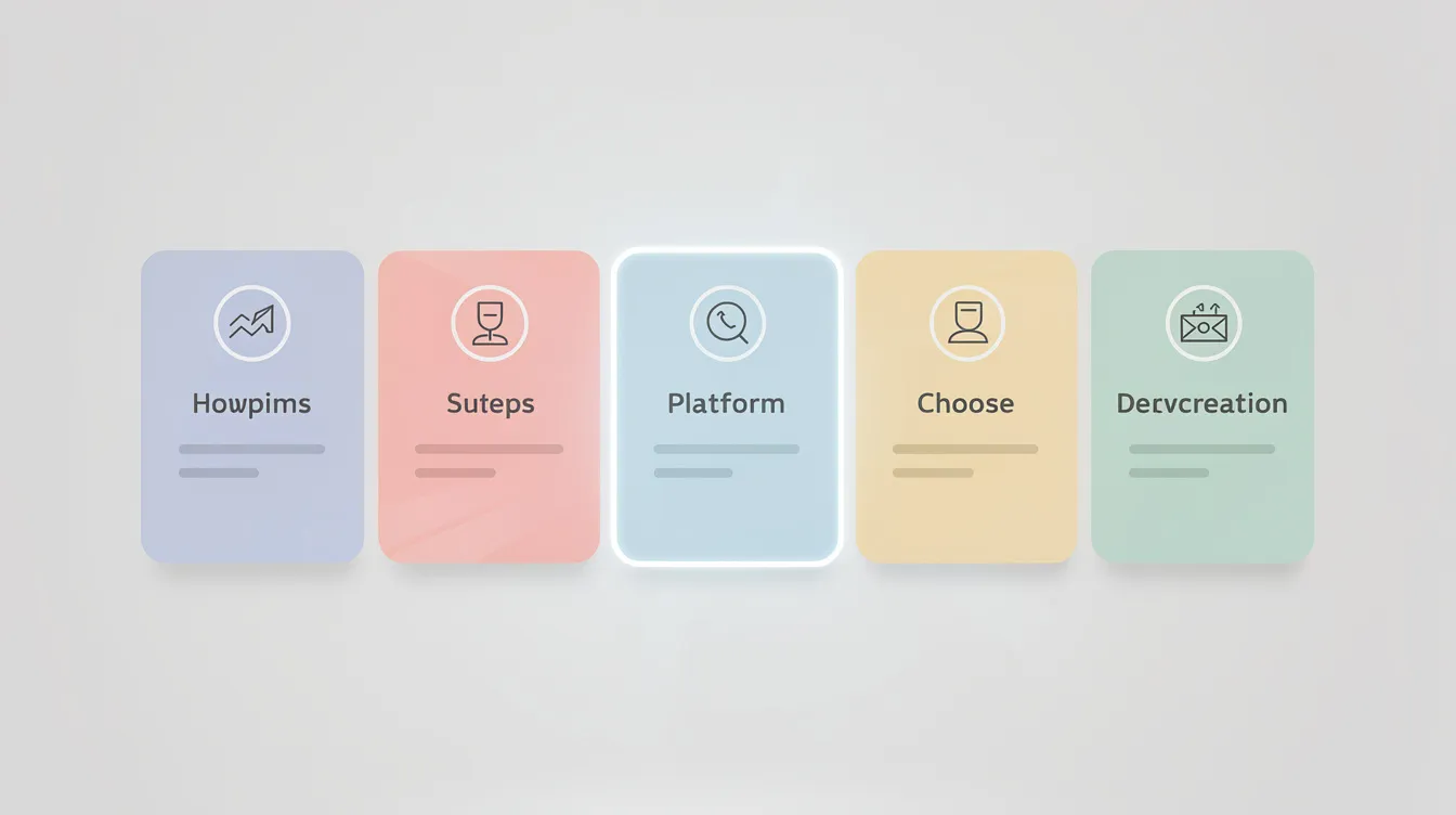The image features a flat-style illustration of a row of vibrant platform cards, with one card glowing to signify selection and comparison. This visual represents various online course platforms and their features, highlighting options for course creators looking for an all-in-one solution with advanced marketing automation tools and unlimited courses.