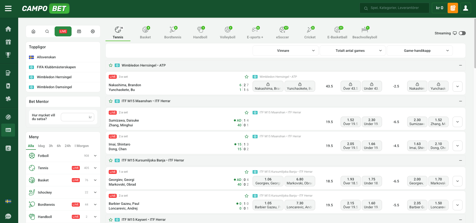 campobet live betting