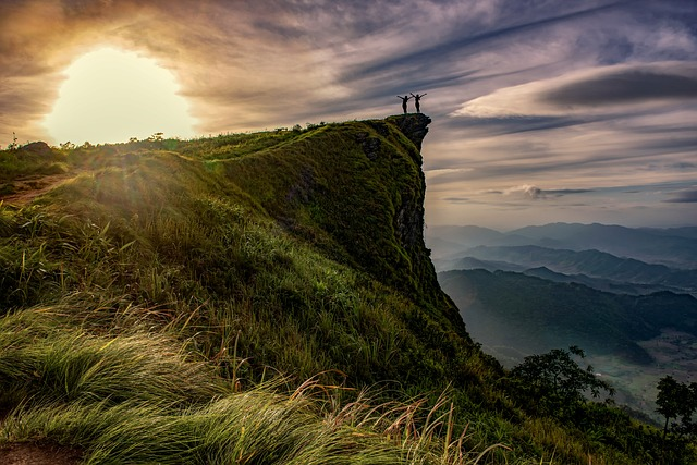 cliff, adventure, above