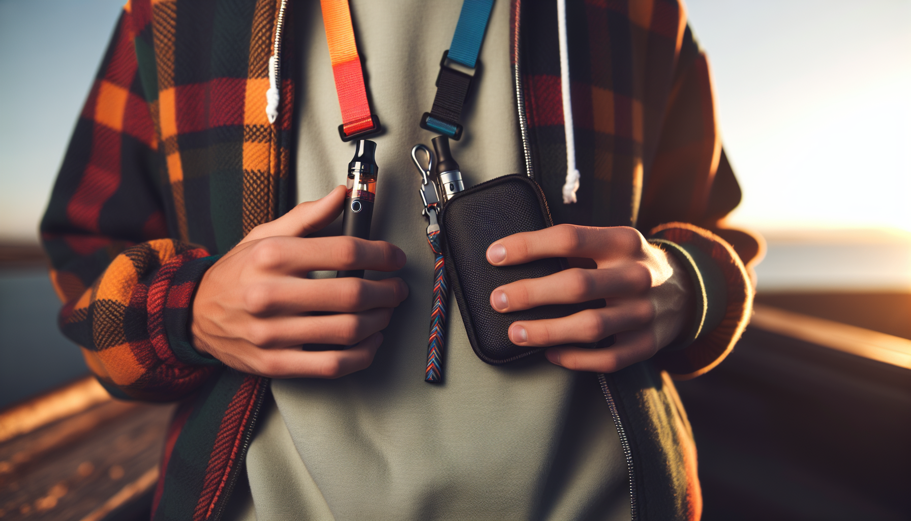 Vape lanyard and holder