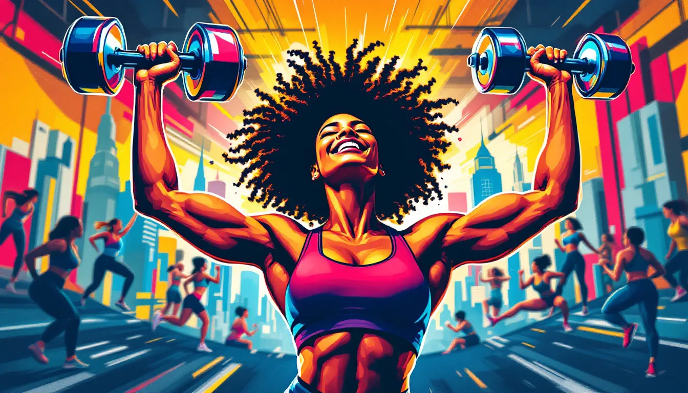 A woman smiling after a weightlifting session, highlighting the benefits beyond muscle gain.