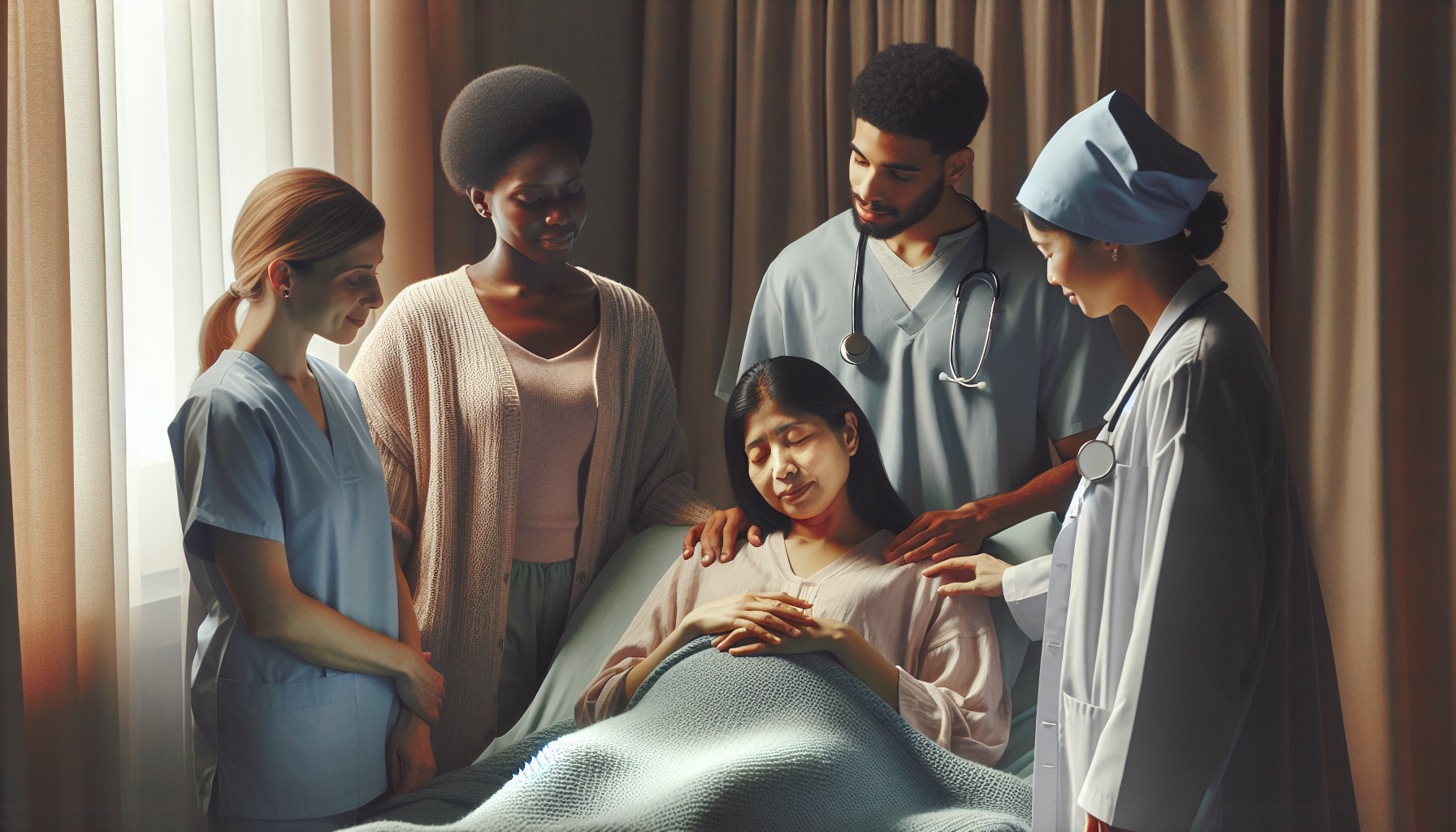 Palliative care team providing support