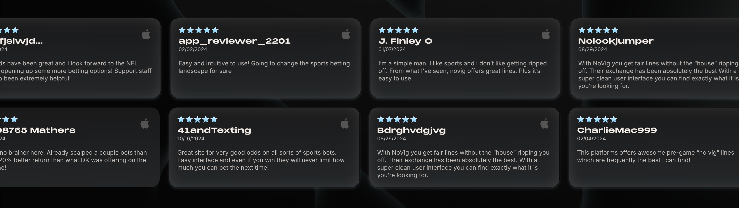 Novig Promo Reviews from users