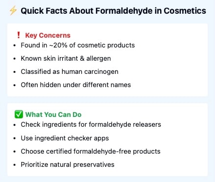 formaldehyde in cosmetics facts