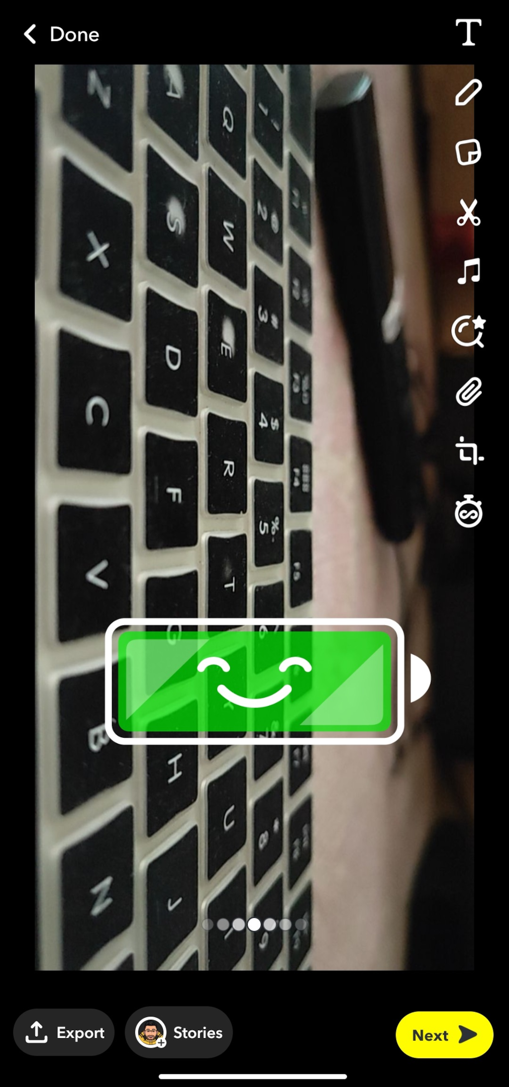 Remote.tools shows a sticker that is added to a snap