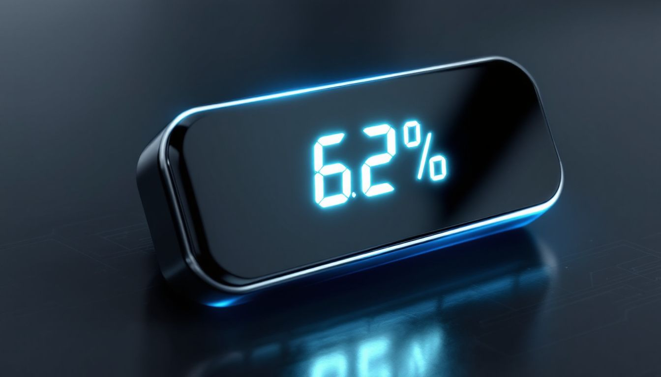 A close-up of a digital hygrometer displaying humidity levels inside a humidor.