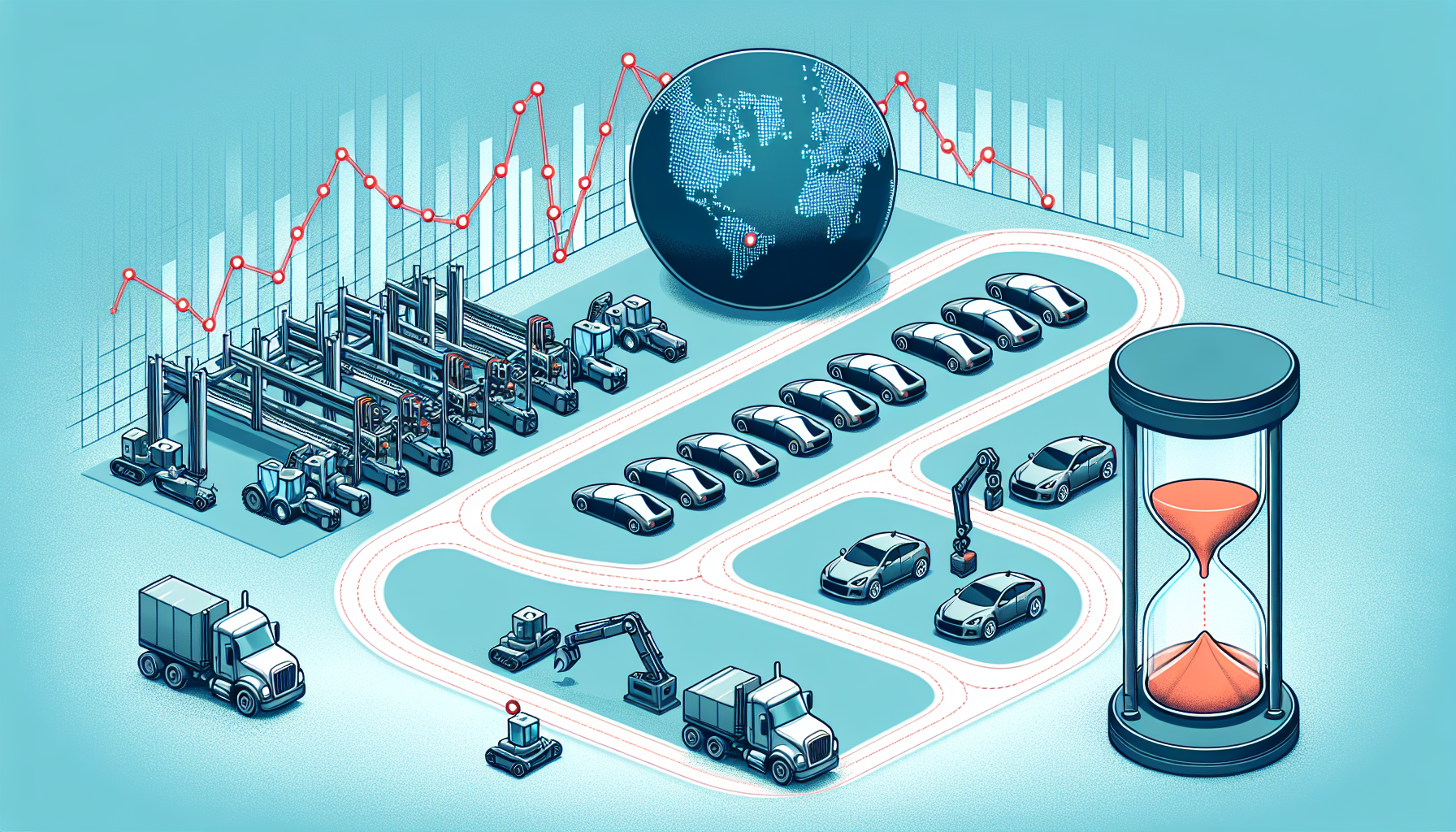 Illustration of impact of the chip shortage on the auto industry