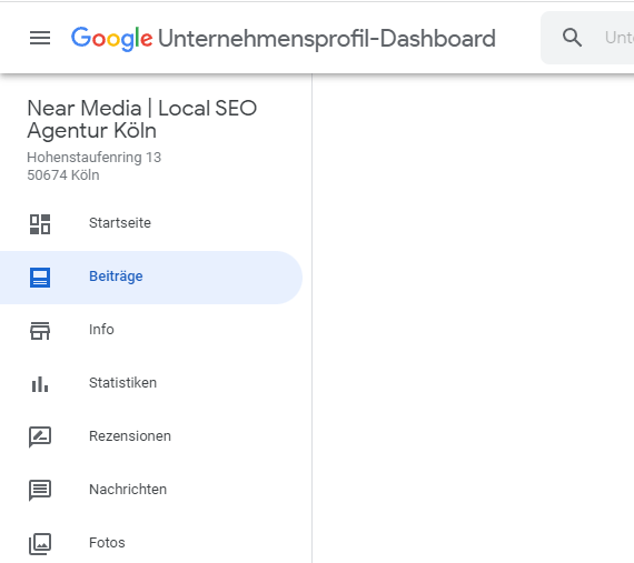 Einen Google Post im Google My Business Dashboard erstellen