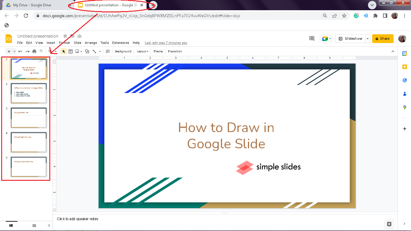 Slide Drawing