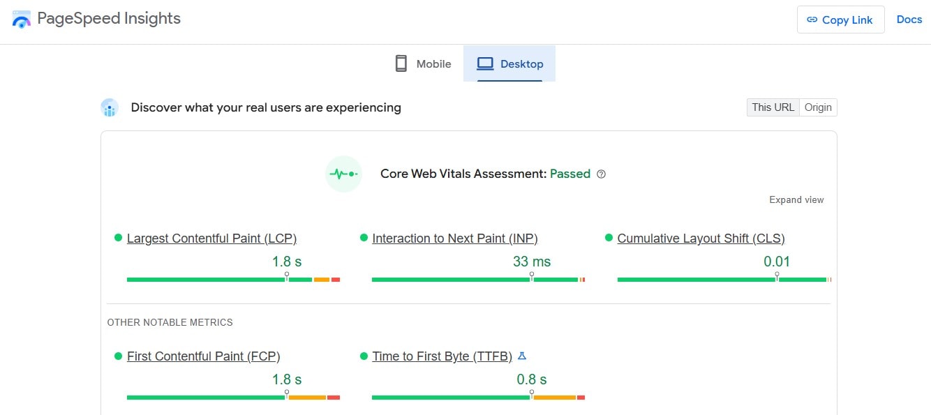 PageSpeed Insights