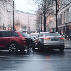 Rear end collision