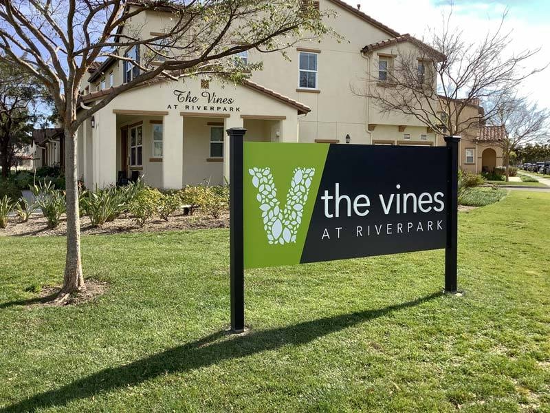 The Vines at Riverpark residential community signs – Dave's Signs has been creating custom signs in Oxnard, CA since 1991.