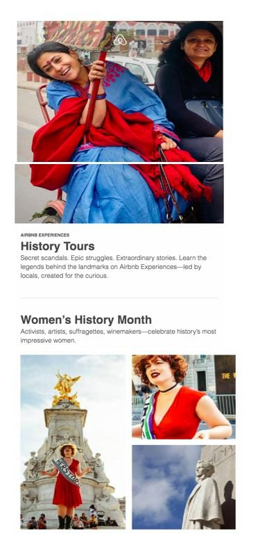 Image Example Brand Origin Story Email  - Source Airbnb / Mailer Lite | TheBloggingBox.com