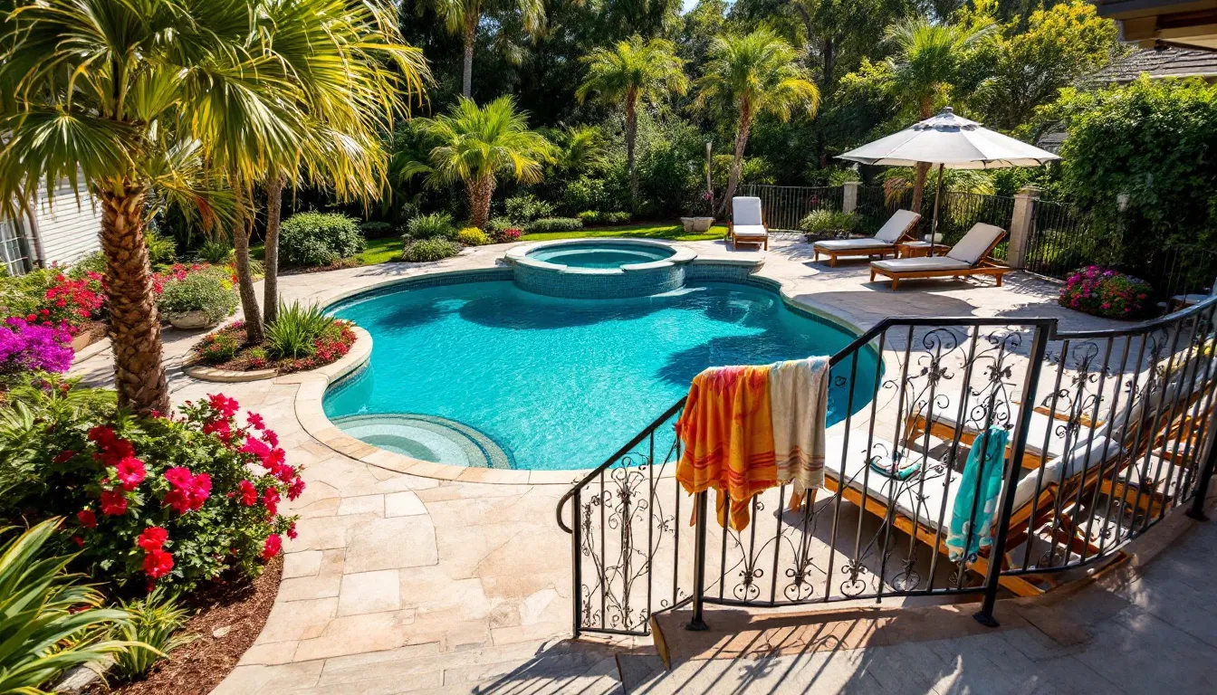 An overview of a beautiful swimming pool in Central Florida.