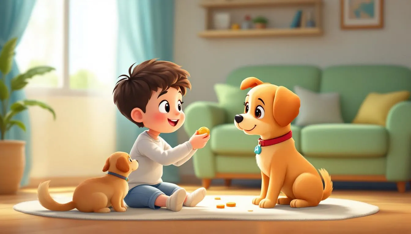 A pet parent training their dog with guidance and tips.