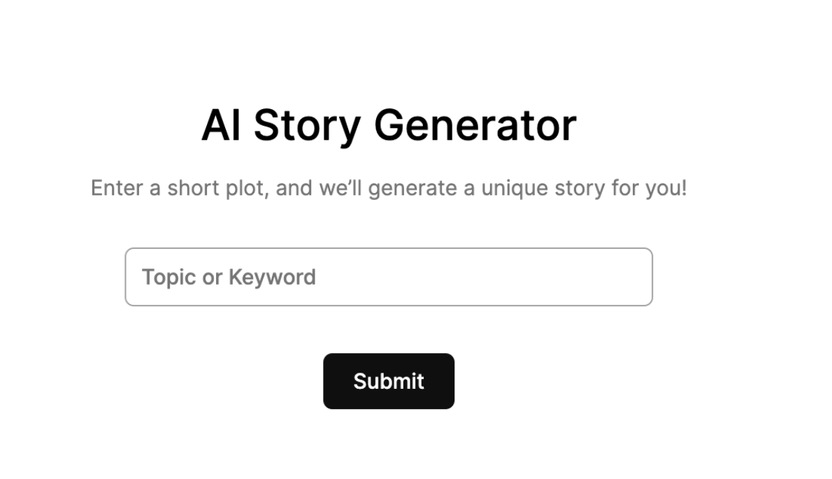 AI story generator