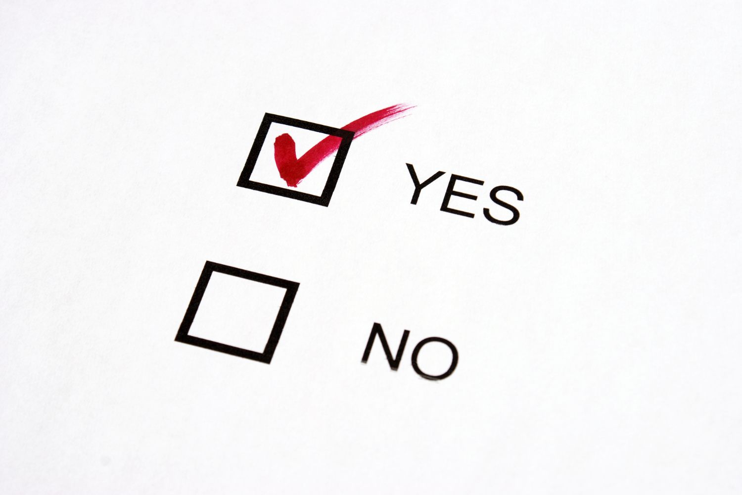 A yes/no checkbox.