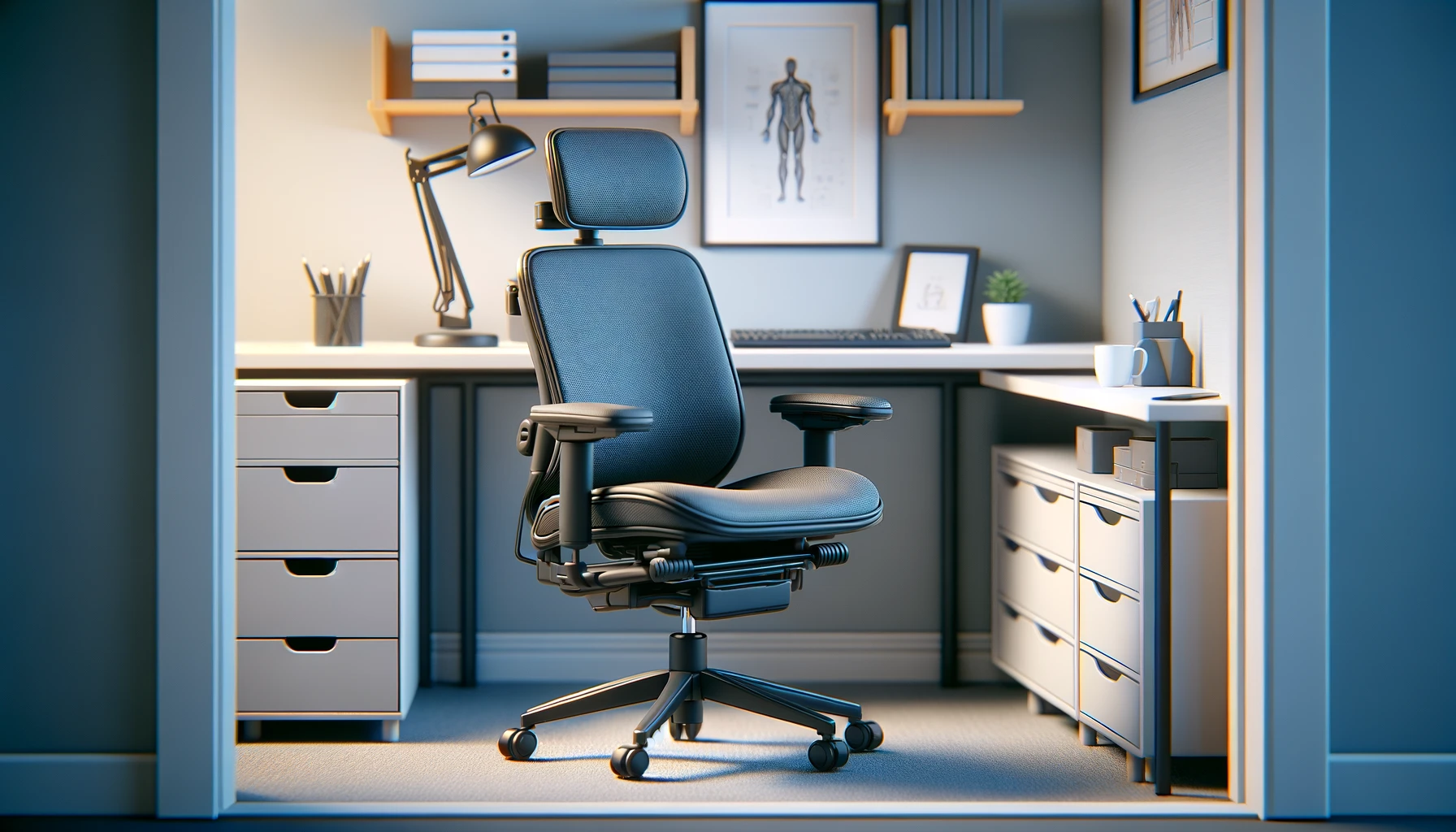 Office with ergonomic chairs