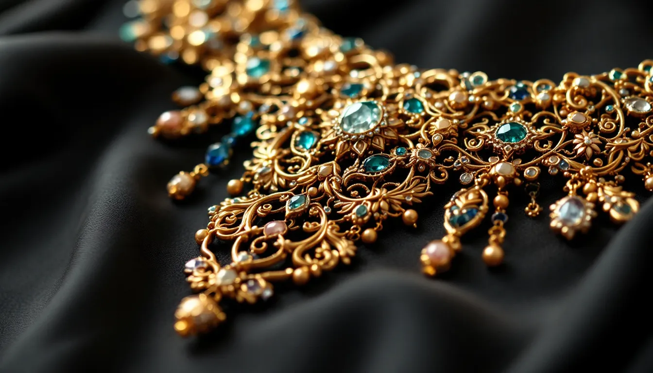 The image features a stunning Arabic necklace crafted from 18k gold, showcasing intricate Arabic calligraphy that symbolizes love and strength. This beautiful piece of Arabic jewelry is part of a collection that celebrates meaningful designs, making it a perfect gift for a loved one.