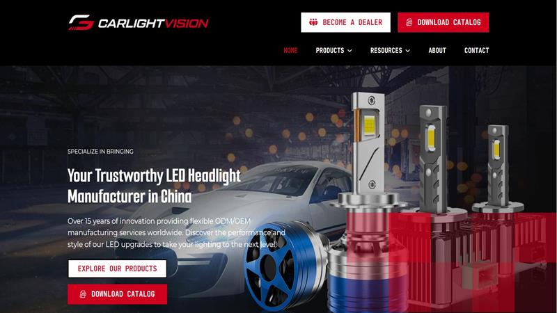 Carlightvision home page.