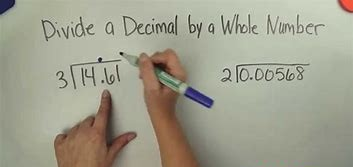 practice problems ：divide decimals by whole