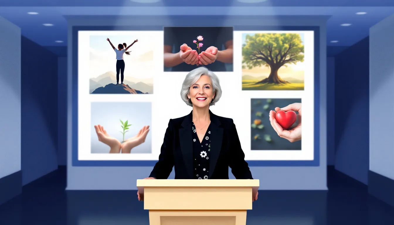 Visual representation of key traits of leadership character.