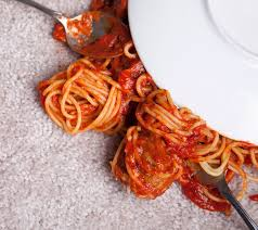 Remove tomato sauce stains from carpet