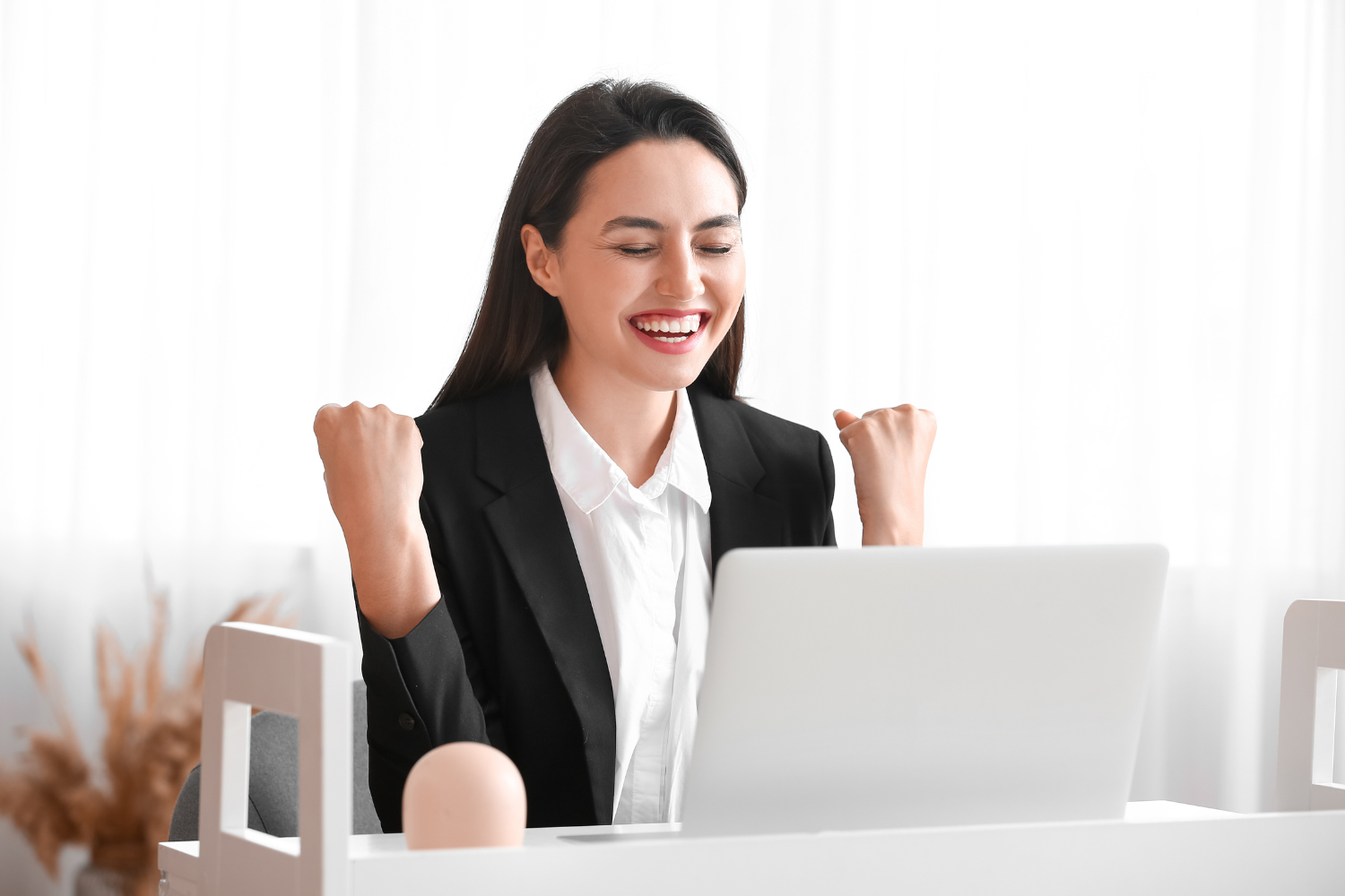 A Filipino remote worker after an interview.