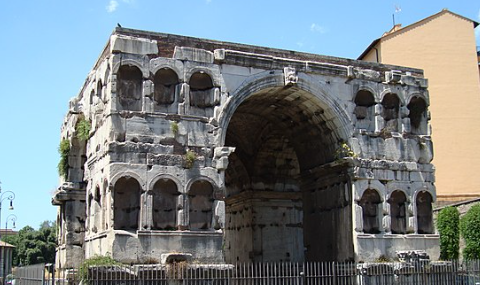 A picture of the Janus Geminus, a ceremonial gateway in Ancient Rome