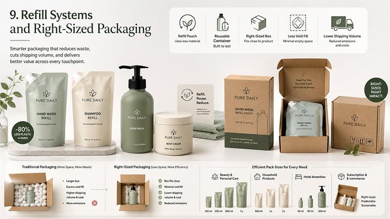 Botanical packaging design with transparent wellness labels and natural product branding