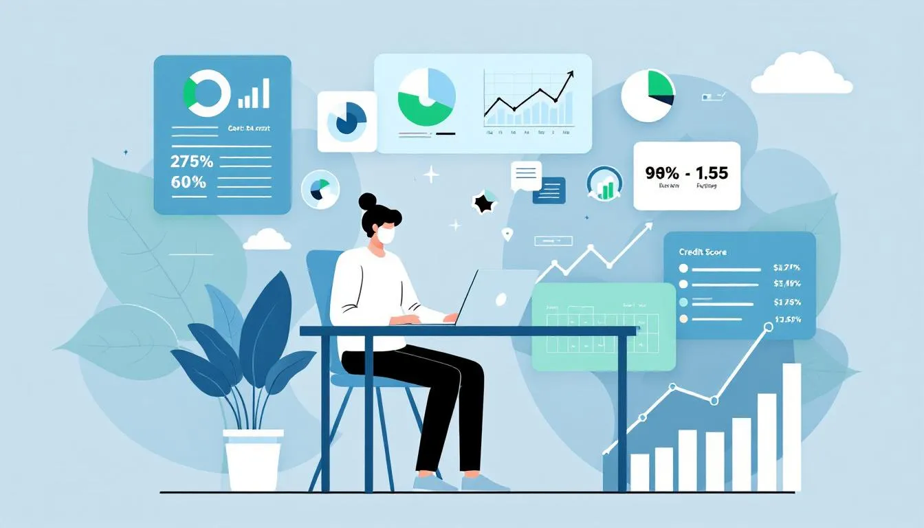 An image depicting a person receiving assistance in improving their credit score through a service, symbolizing support in credit management.