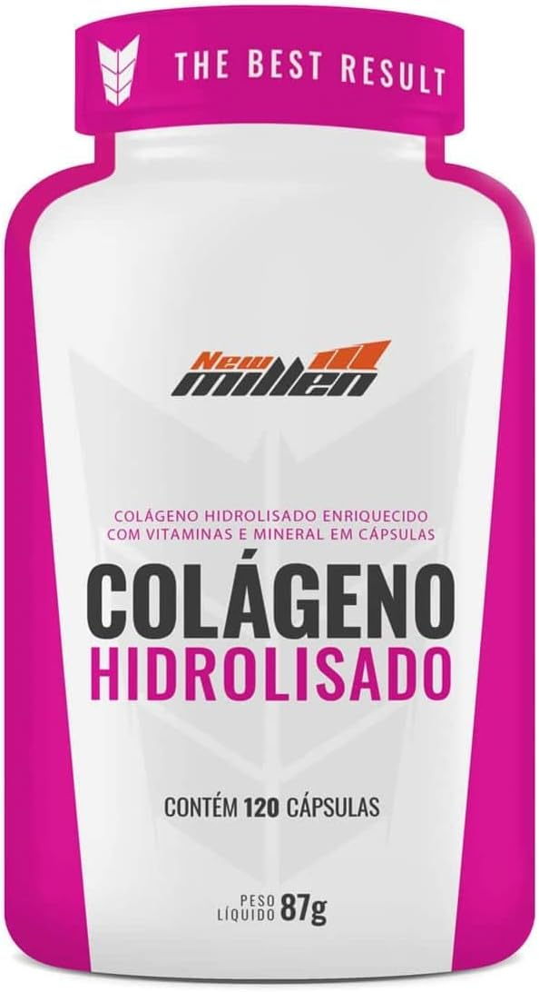 Colágeno Hidrolisado em cápsulas da New Millen. Fonte da imagem: Amazon