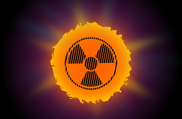 warning, sun, radioactive