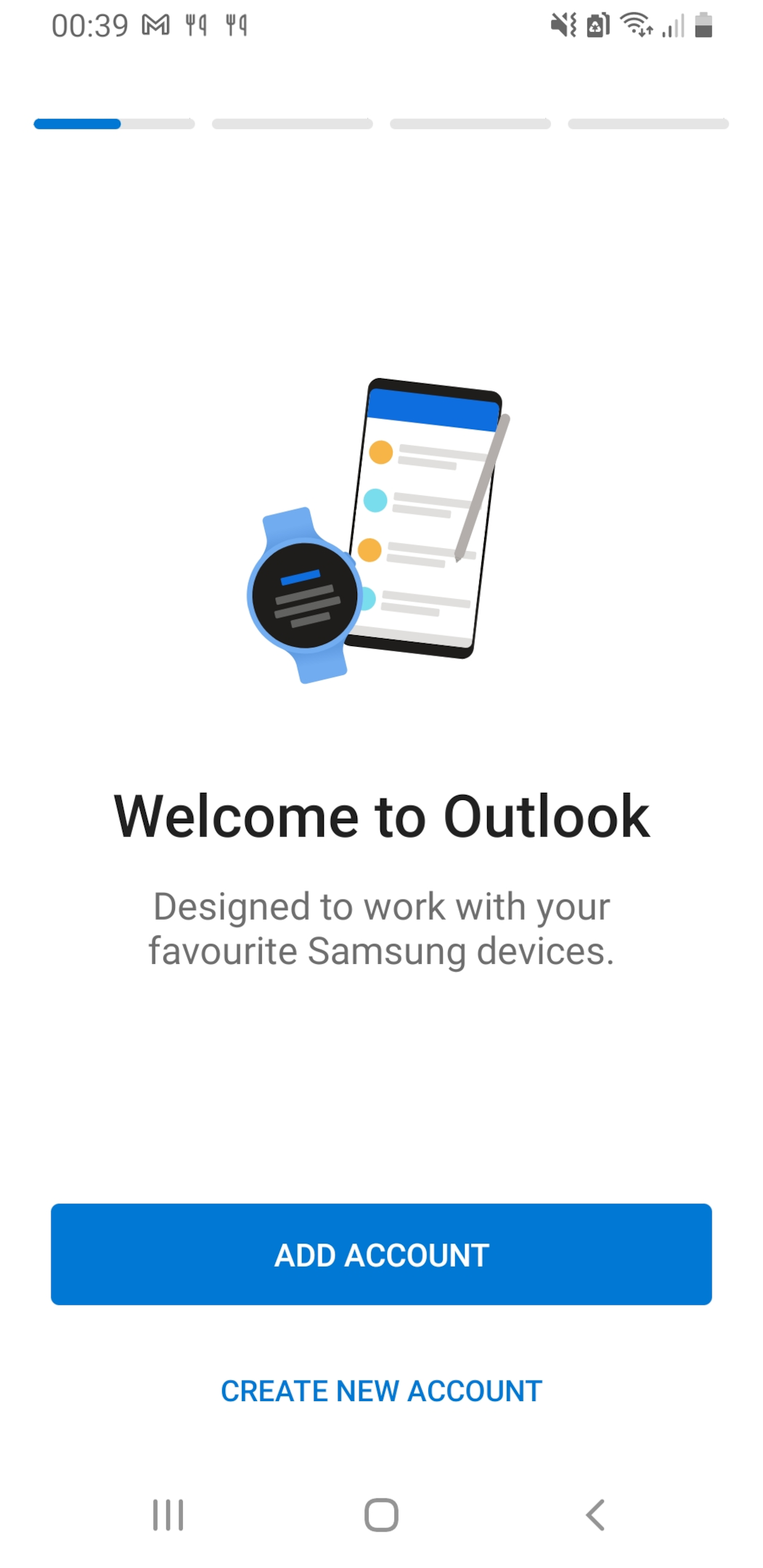 Open the outlook app on your mobile device