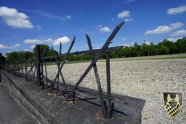 Dachau Concentration Camp Documentation Center in summer View of the former 