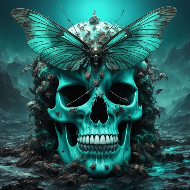 ai generated, skull, death