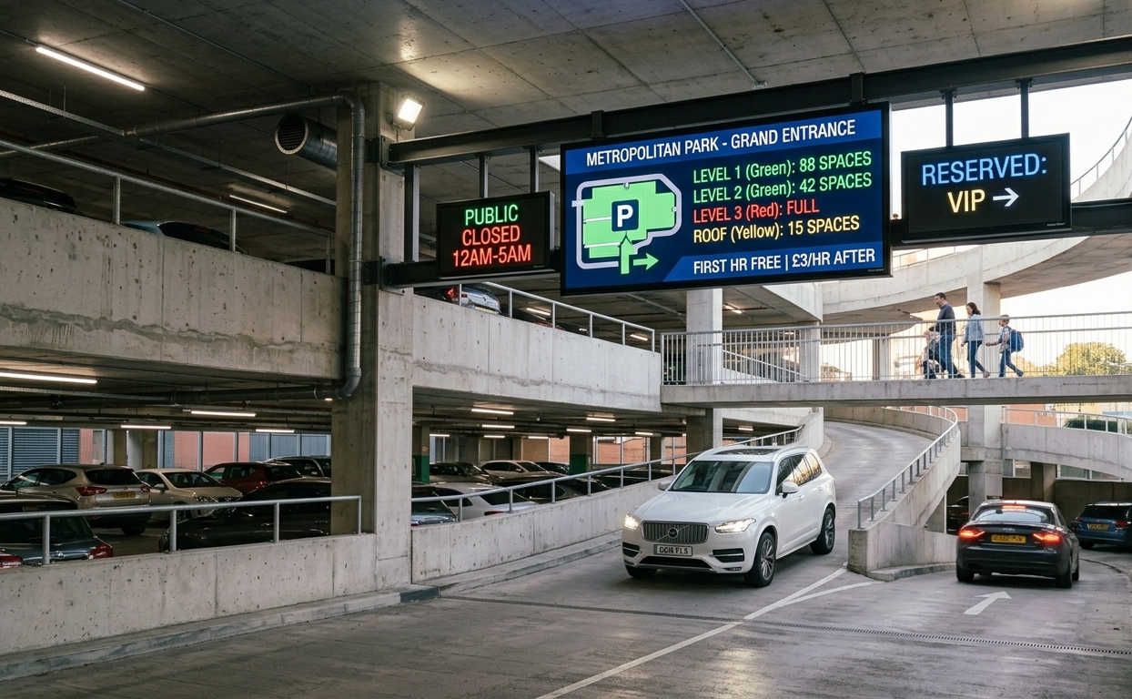 6 Best Digital Signage Software Companies for Parking Facilities 10 the types of parking digital signage