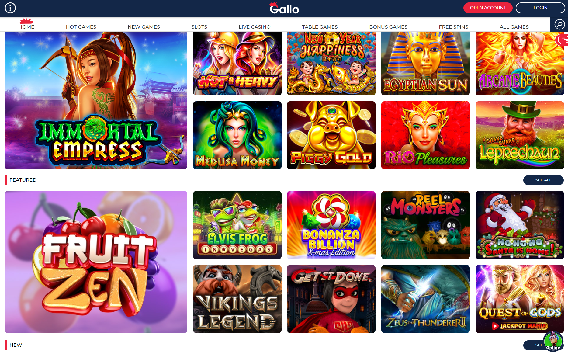 Gallo Casino Games
