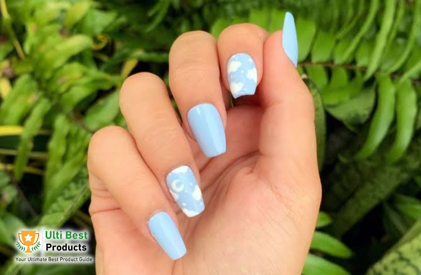 Blue Nails  in a post about Best Nail Colors For Pale Skin