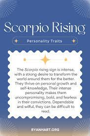 Scorpio Rising Sign & Ascendant Personality Traits