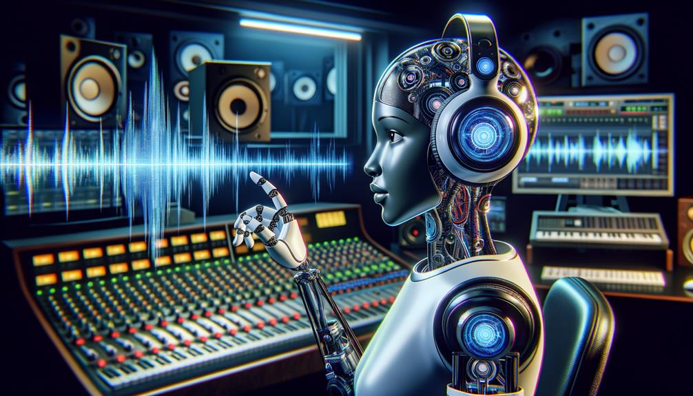 Illustration of AI music technology
