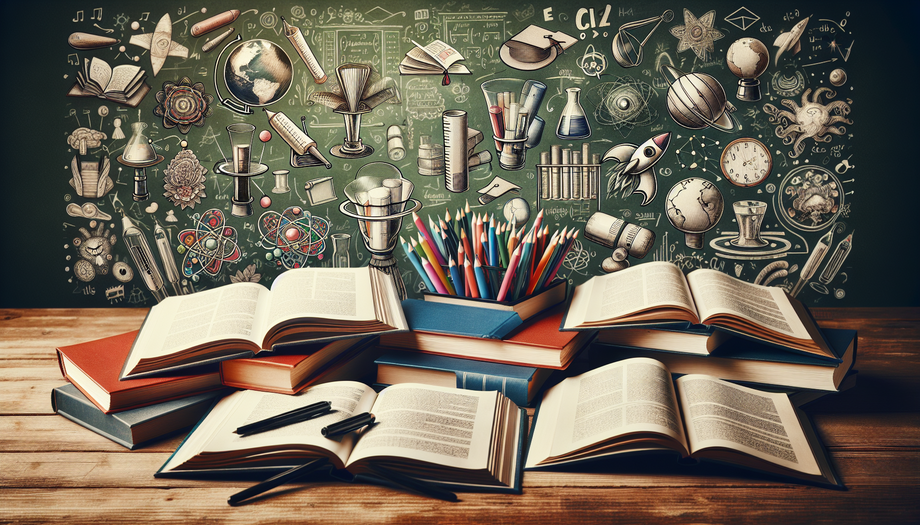 Illustration of handbooks enhancing academic curricula