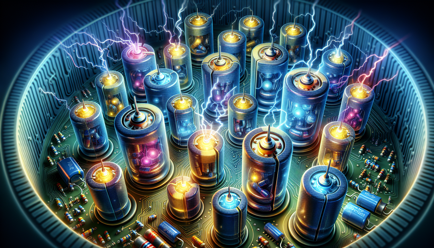 Illustration of capacitors