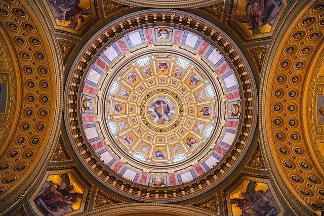 church, ceiling, dome