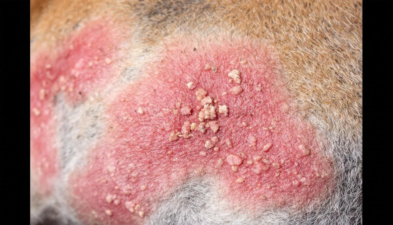 A close-up image of a dog